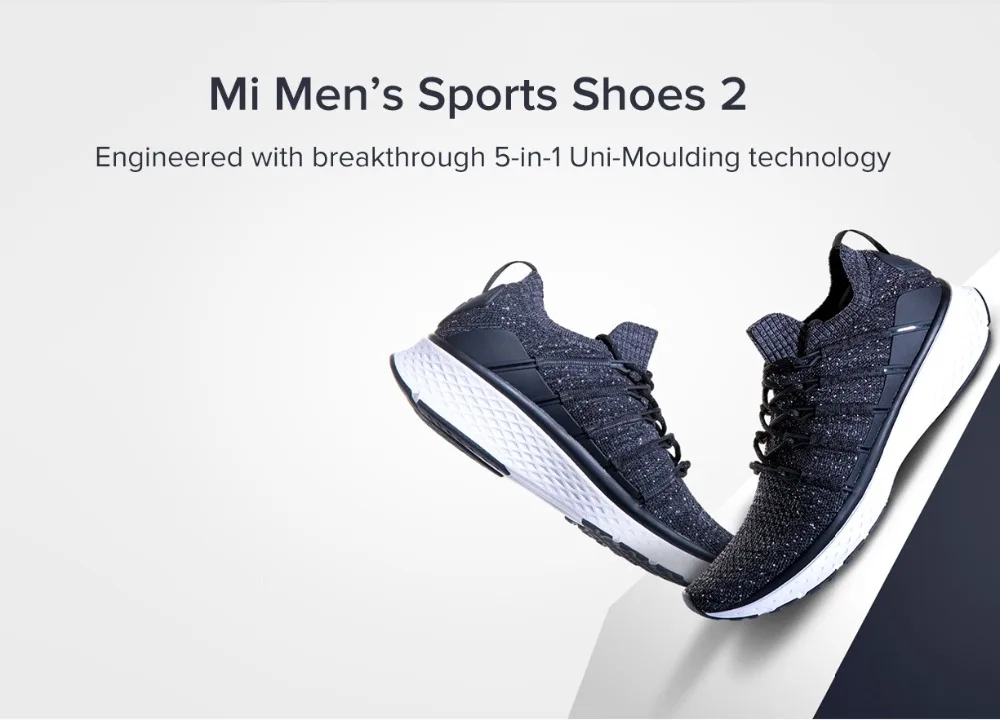 Xiaomi Sneaker 2 Mijia кроссовки спортивные Uni-moulding амортизирующая система блокировки рыбьей кости эластичный вязаный вамп для мужчин