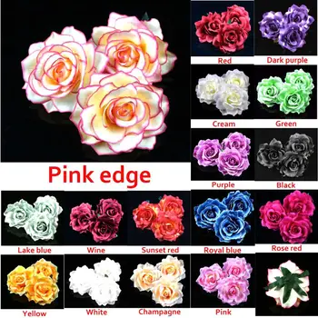 

30PCS 12cm Velvet Rose Flower Head Artificial Simulation Rose DIY Wedding Decor Flower Holiday Hat Shoes Accessories Flower Head