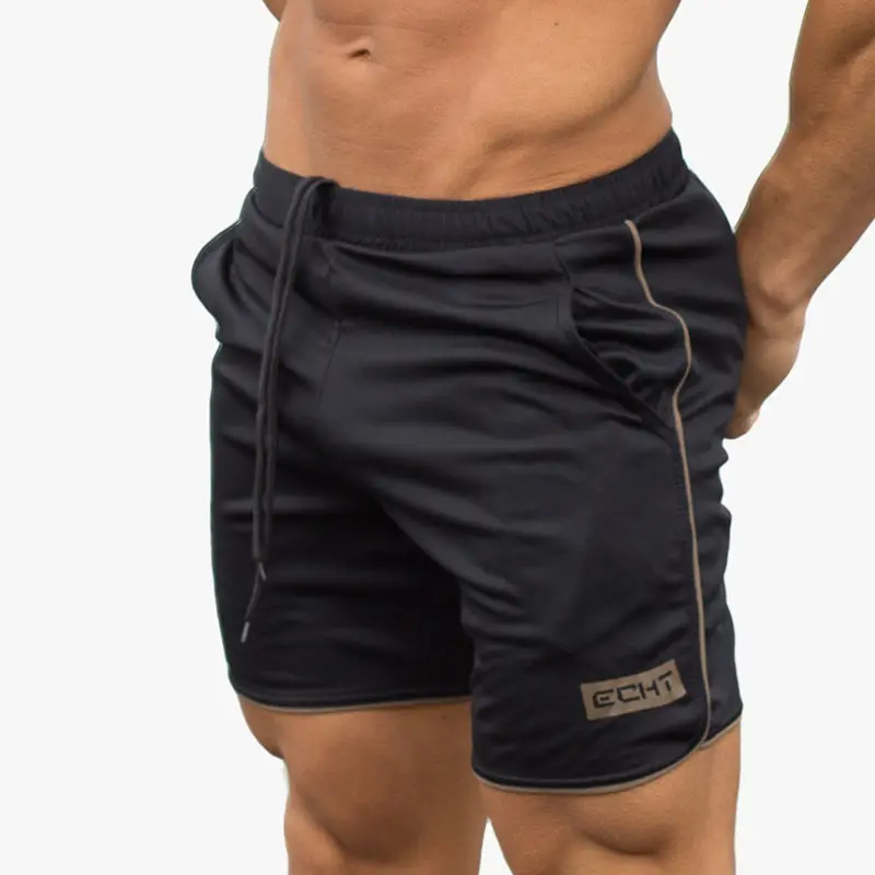 Летние Стильные мужские облегающие шорты длиной до середины икры для фитнеса, бодибилдинга, мужские повседневные тренировочные шорты из дышащей сетки, пляжные тренировочные брюки