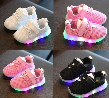 

Fashion Children's Shoes Kids Led Shoes Glowing Sneakers Size 21-30 Children's Sneakers For Girls Boys Air Mesh Soft Shoes