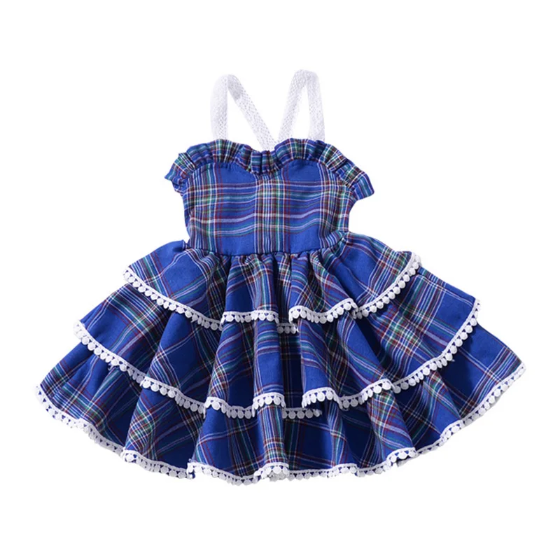 Menoea/платье для маленьких девочек в европейском и американском стиле; детское платье в клетку с рукавами-крылышками; детское платье для дня рождения; платье принцессы для девочек
