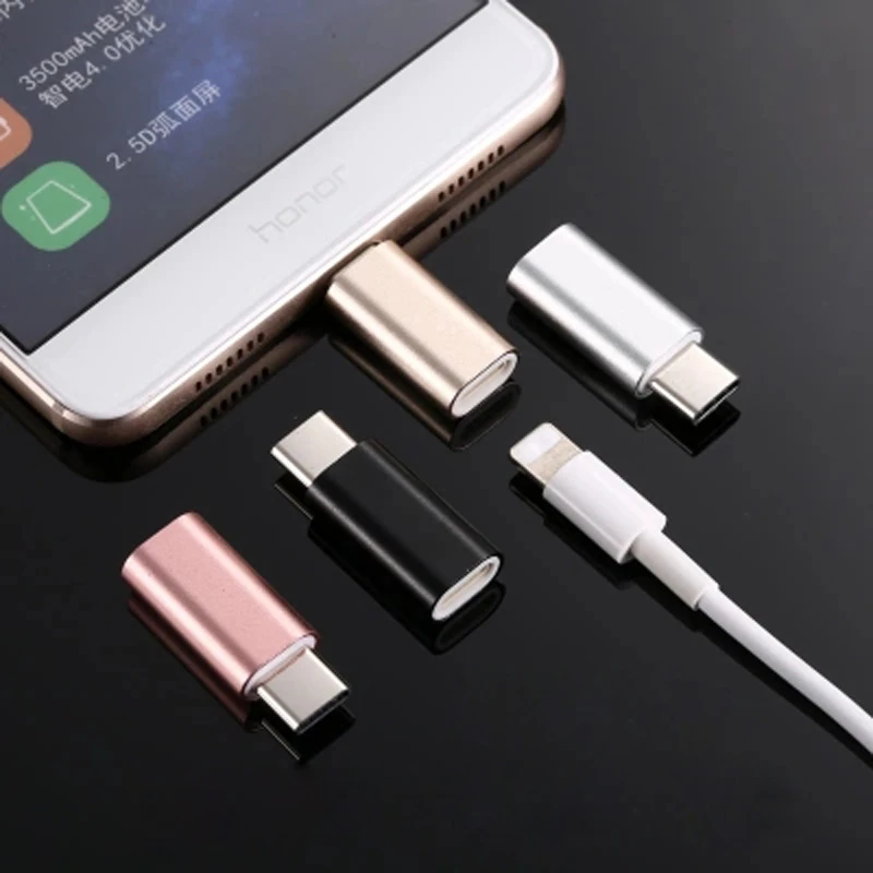 Комплект из 3 предметов, для 8-контактный освещения USB C Тип-C Зарядное устройство Кабельный адаптер для подключения зарядного устройства для samsung S9 huawei P20 Pro Коврики 20 10 Lite