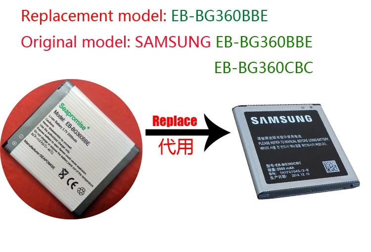 Оптовая продажа 10 шт EB BG360BBE батарея для Galaxy Core Prime SM G360 G360H G361 G3608 G3606 G3609