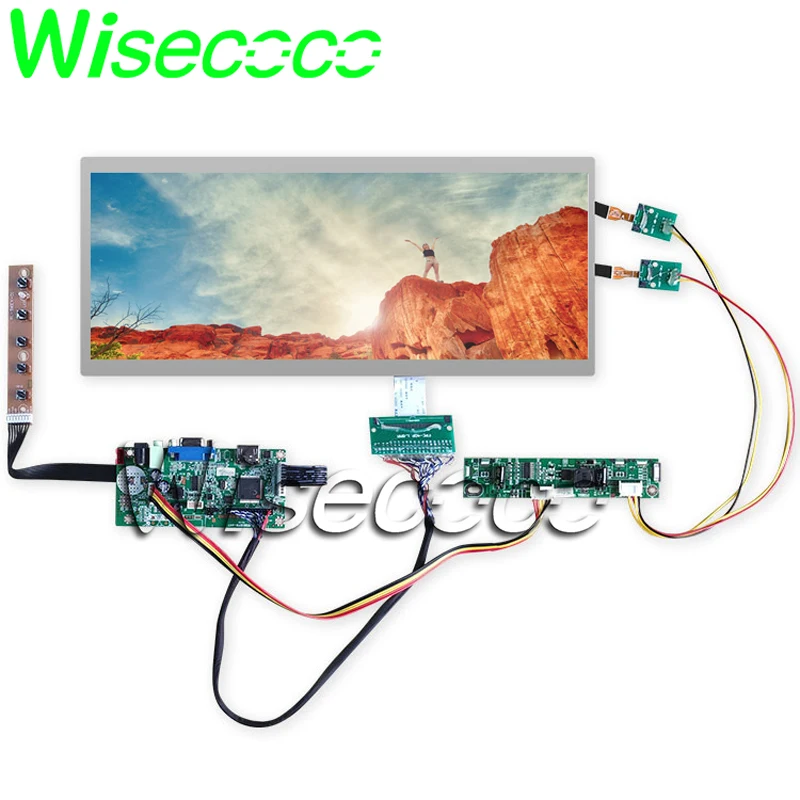 

12.3" car lcd display C123HAN01.1 1920x720 hdmi vga dvi board low work temp -40 to 85 wide temperature high brightness 700 nits