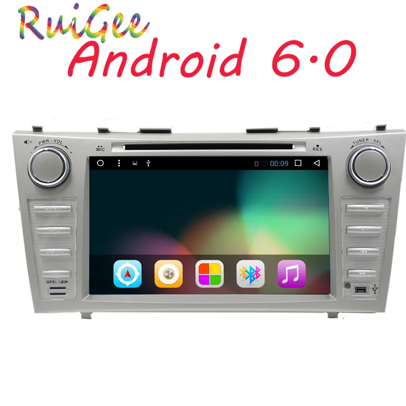 1024*600 2 Din четырехъядерный 8 &quotAndroid 6 0 Автомобильный DVD GPS навигация для Toyota Camry 2007 2008