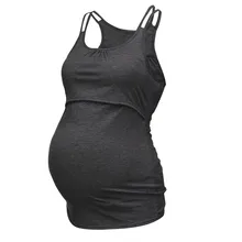 Vetement femme, женская одежда для беременных, платье с коротким рукавом, чистый цвет, топы для грудного вскармливания, Одежда для беременных