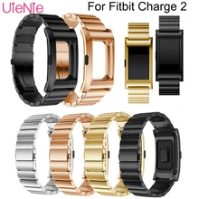 Strap + dial For Fitbit Charge 2 smart watch frontier/classic Stainless steel strap replacement bracelet For Fitbit Charge 2 fitbit charge 2 replaceable watch strap black