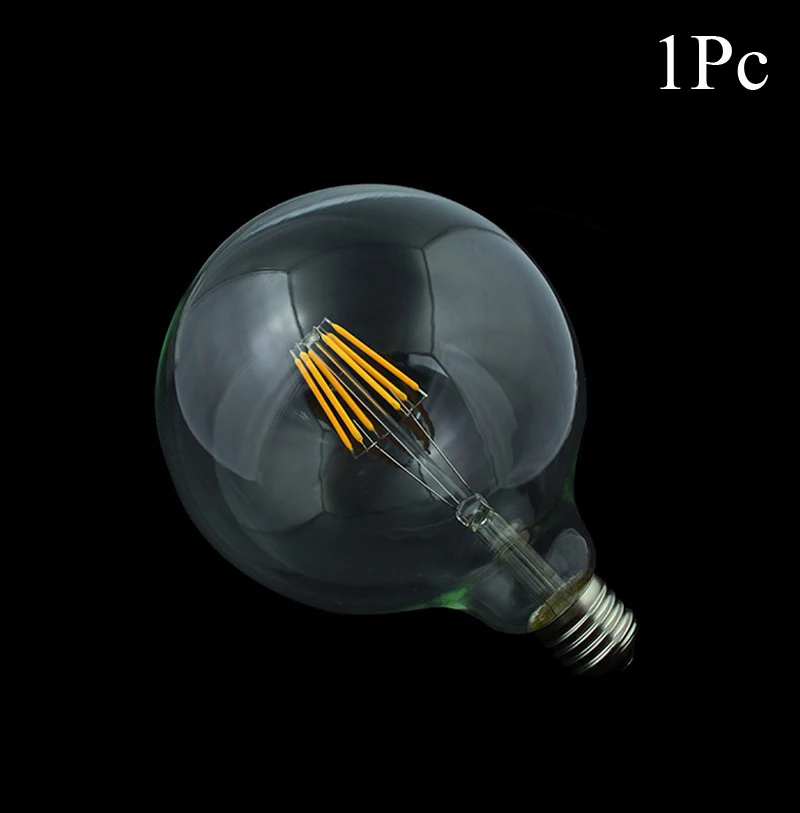 

1x Dimmable Led Filament Bulb G125 G95 G80 Big light bulb 4W - 8W filament led bulb E27 clear glass indoor lighting lamp AC220V