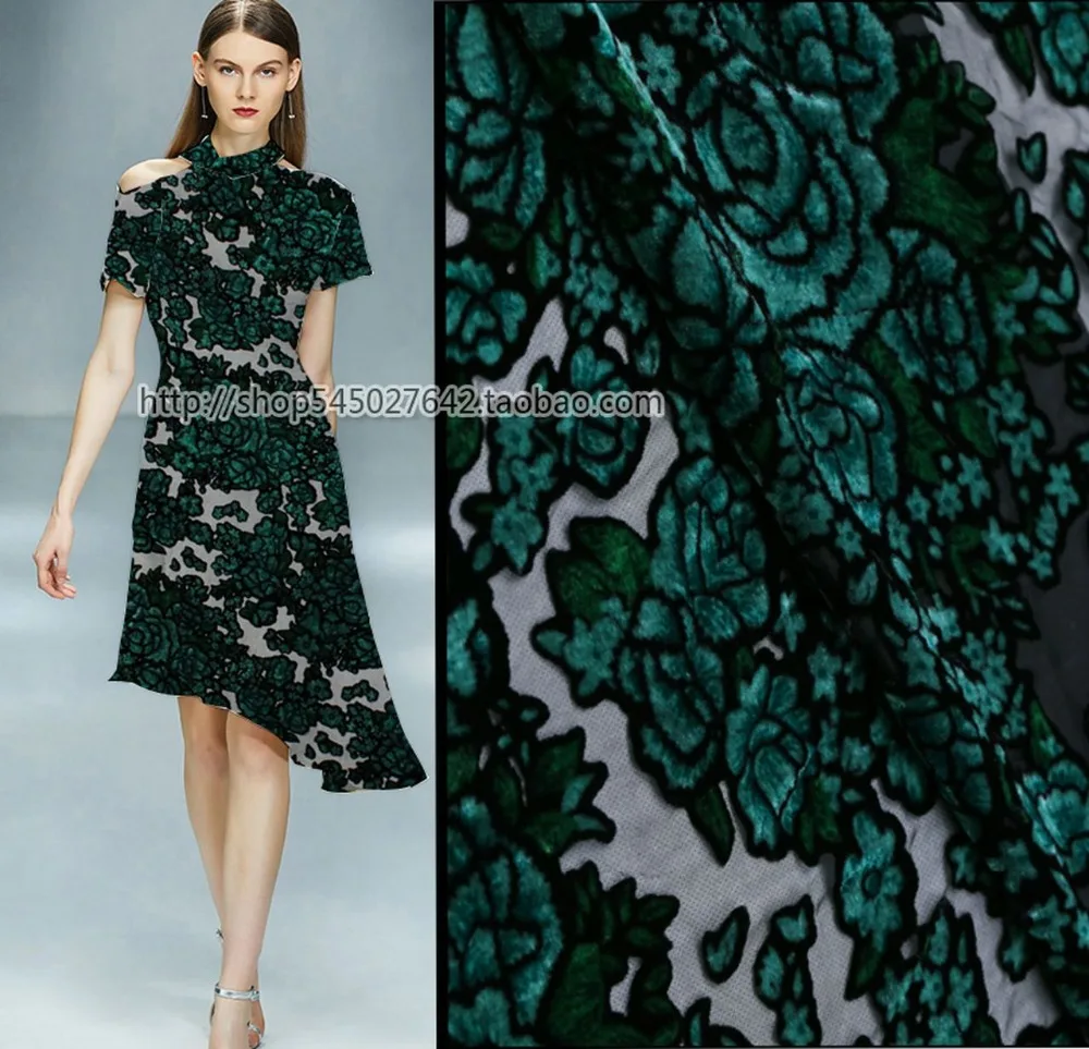 

Wide Tulle Roll Lace Silk Fabrics For Sewing Velvet Cotton Curtain Ankara Fabric Meter Green/Purple Flowers Wedding Decoration