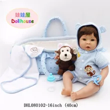 Спящий reborn baby dolls игрушка 1" 41 см Мягкая силиконовая кукла Пупс bonecas игровой дом игрушка
