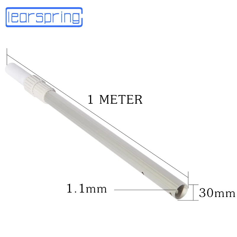 Профессиональная 1" Нержавеющая сталь для бассейна, спа гидромассажная Ванна пруд Водоросли Кисть для рисования на стене щетка для очистки бассейнов оборудование для чистки бассейна - Цвет: 1M Telescopic Rod