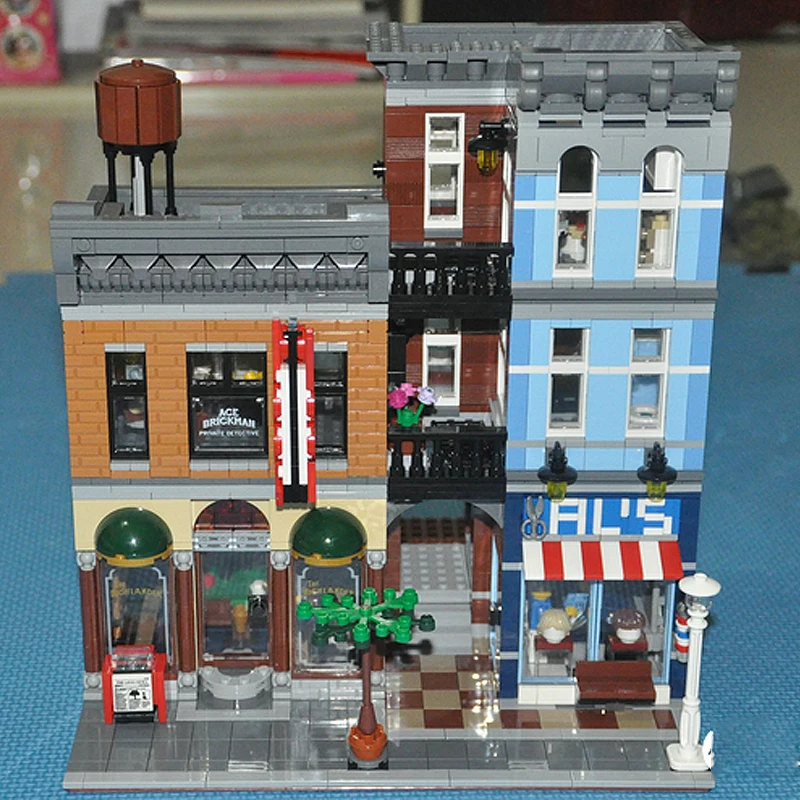 

Modern City Street View House the Detective's Office Set Model Building Blocks Bricks Creator Children Toys Christmas Gift