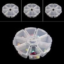 8 Slot Plastic Jewelry Battery Box Bead Nail Storage Tool Container Craft Organizer Case Z07 Drop ship