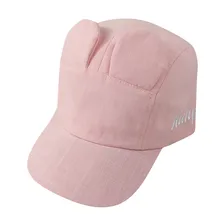 Однотонная Кепка с ушками, летняя тонкая Солнцезащитная шляпа, детская хлопковая бейсболка, Gorra Animales Czapka Z Daszkiem Dla Dzieci# LR1