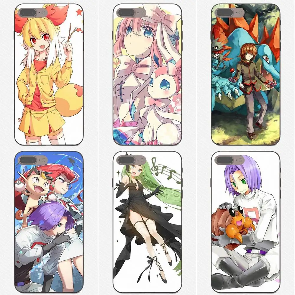 

TPU Cell Phone Case Anime Cartoon Pokemons For Samsung Galaxy Note 4 8 9 G313 S3 S4 S5 S6 S7 S8 S9 S10 Edge Plus Lite I9082