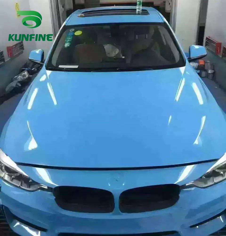 Car Vinyl film Body Sticker Car sticker Supper gloss sky blue (6)
