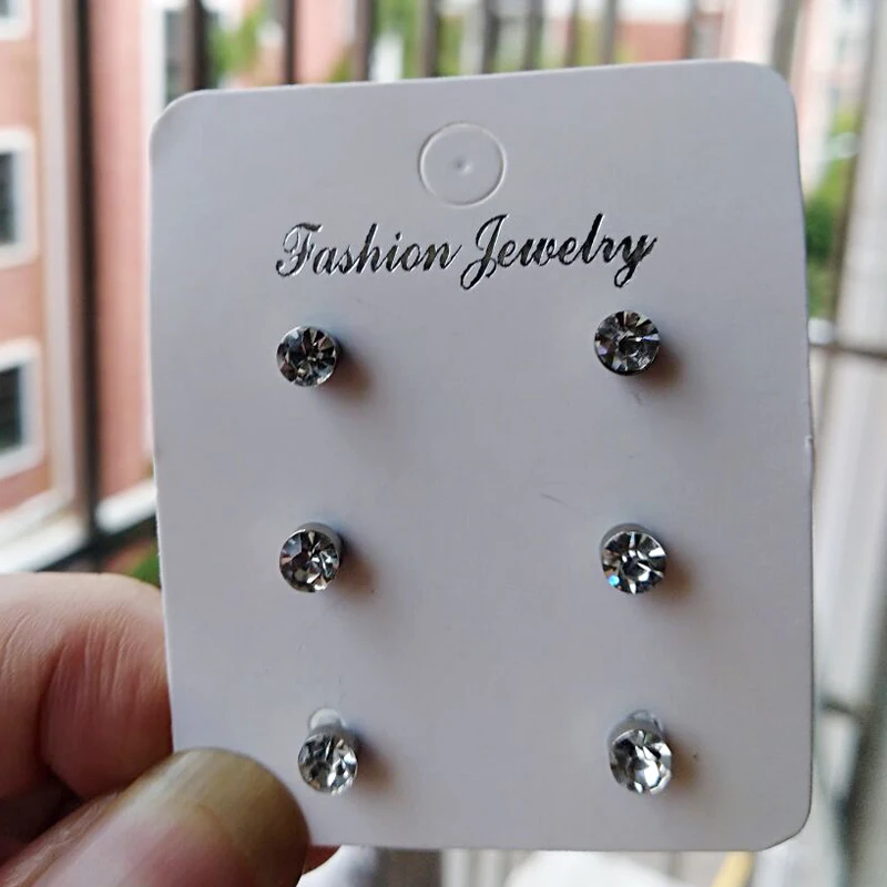 3 pairs of nose stud Fake Nose Ear Lip labret Stud non