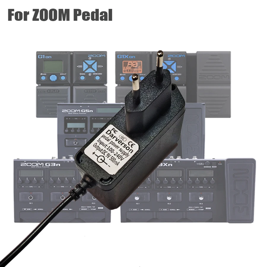 Блок питания 9 в 500 мА адаптер постоянного тока для G2 G2XU G3 G3X G5 G5X G3N G3XN ZOOM guitar vocal effect