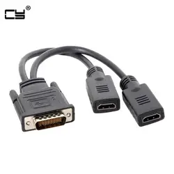 DMS-59Pin мужчина к двойной HDMI 1,4 HDTV женский сплиттер удлинитель для ПК графика карты 20 см