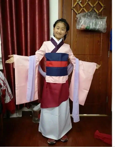 

Children Girls Princess Mulan Dress Cosplay Costum Outfit Halloween / Stage / Party Costume Gift Clothing