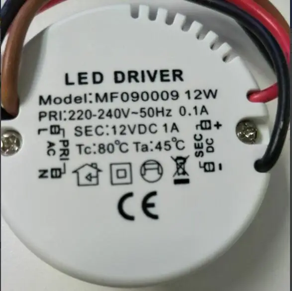 200 шт. 12 Вт AC 220-240 В до 12 В постоянного напряжения Светодиодный драйвер для G4 G9 MR16 G5.3 светодиодный светильник CE