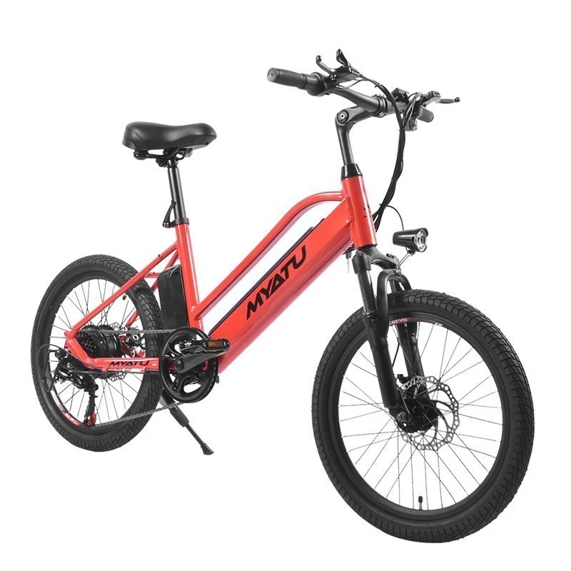 

MYATU Electric Bikes Adults 2 Wheels 20 Inch Electric Bicycle Brushless Motor 250W 36V Black Red/Blue Portable E bike Scooter