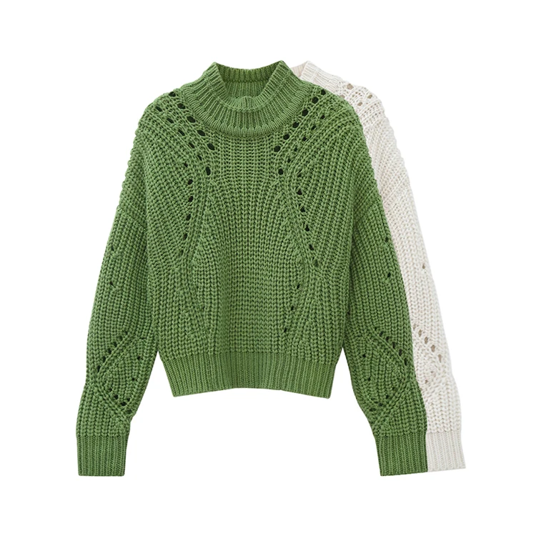 

Sweater Women Sale Casual Turtleneck 2018 New Europe And The Semi-high Collar Profile Thick Bar Knitted Wool Ladies Sweater