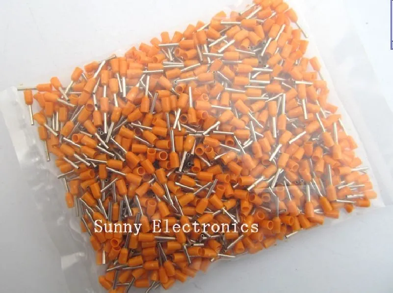 

1000pcs 22 AWG 0.5mm2 Insulated Cord End Terminal Wire Ferrules E0506