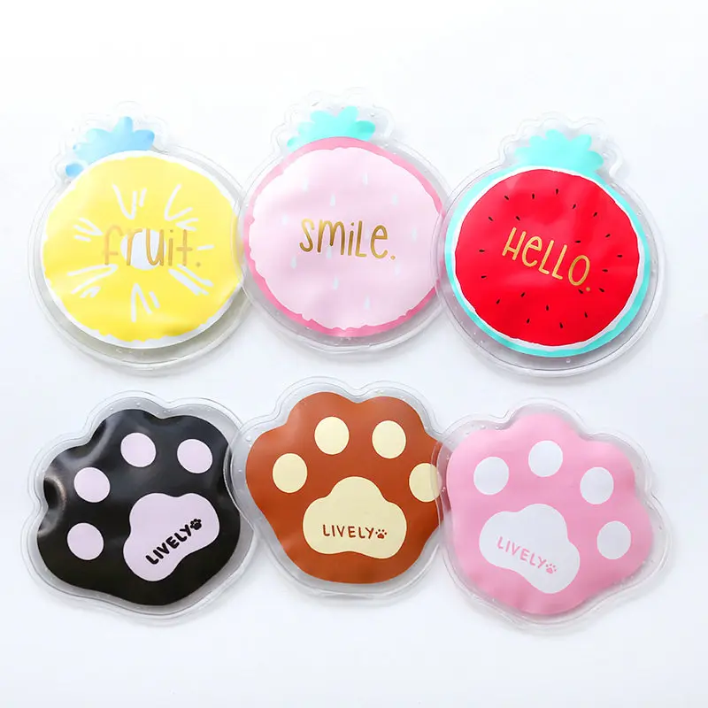 

PACGOTH Summer Mini Portable PVC Ice Pack Cooler Bags 2018 New Fresh Kawaii Fruits Paw Cute Cold Compress Bags Ice Pack Gel 1 PC