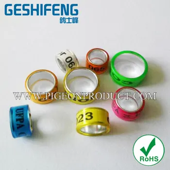 

300pc custom 6.5MM-14MM free shipping SHORT Aluminium with Plastic Pigeon Ring NEW