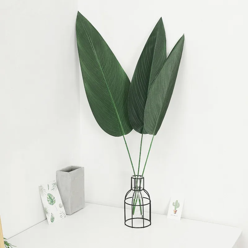 

2019 New Gauze Cloth Water Beauty Flower Arrangement Floral Scene Layout Wrought Iron With Leaf Simulation Plant Green Plant