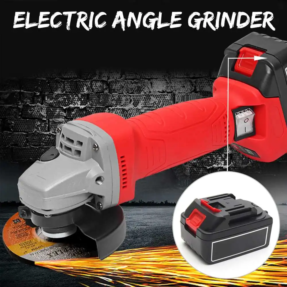 

Multi-function Wireless Electric Angle Grinder Cordless Cutting Tool 8800mA Li Battery 100mm Angle Grinder Polishing Kit 48V