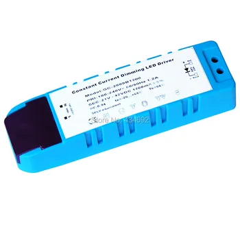 

DC21-42V Constant Current Dimming 50W Led Driver For 50W High Power LED Light 180-240VAC/80-140VAC 50/60HZ 1.2A