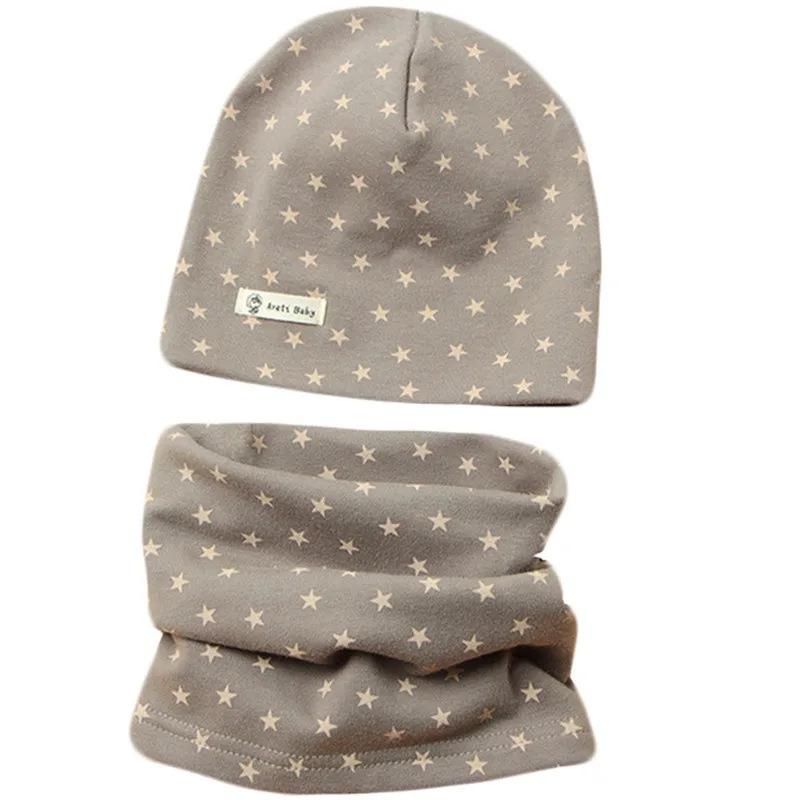 2018 Autumn Winter Children Hat Scarf Set Crochet Baby Hat Girls Boys Caps Cartoon Baby Boy Cap Scarf Sets Kids Child Hats Scarf