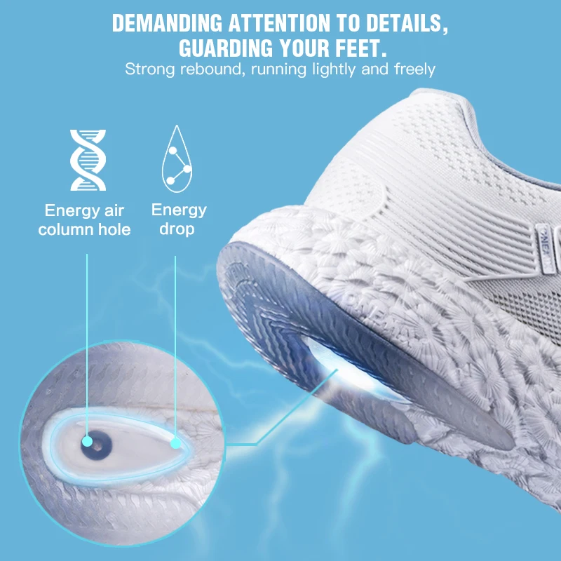 ONEMIX/кроссовки для мужчин; белые кроссовки для бега; легкая дышащая сетка; спортивная обувь для бега на плоской подошве