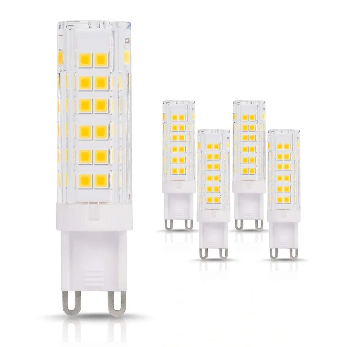 

G9 LED Bulbs 7W,60W Equivalent Warm White 3000K 500lm,360 Degree Beam Angle 220V-240V Energy Saving Light Bulbs-4Pack
