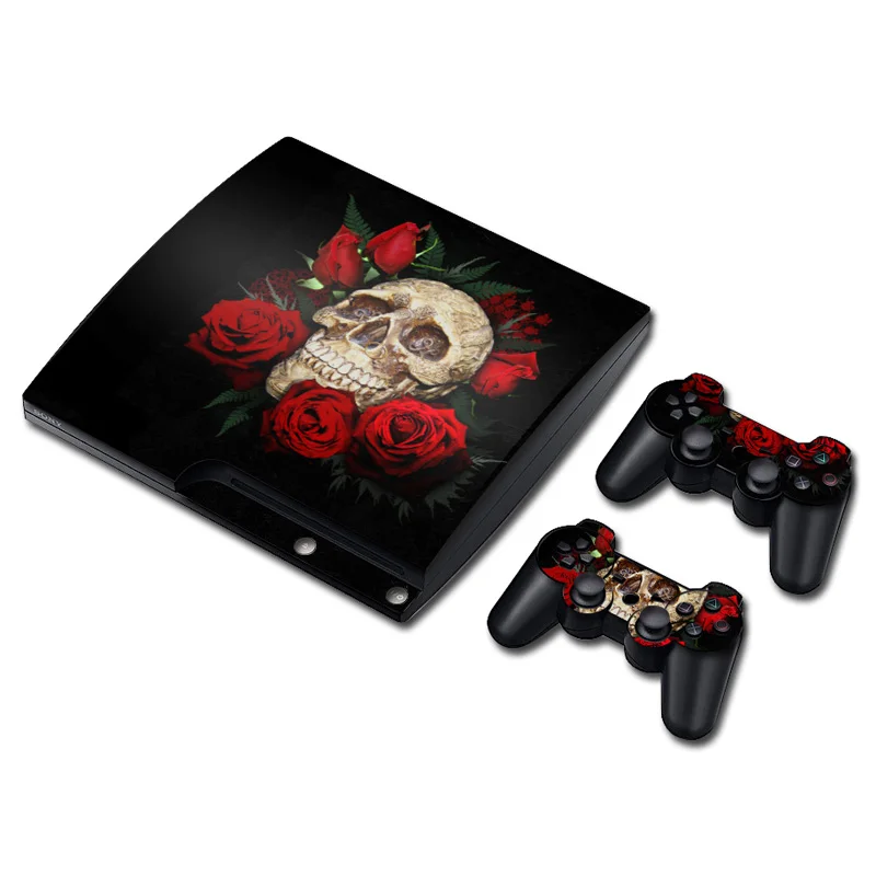 Каратель черепа кожи Стикеры наклейка для PS3 тонкий Игровые приставки 3 консоли и контроллеры для PS3 скины Стикеры винил