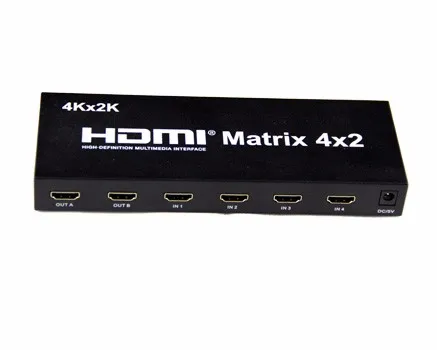 HDMI матричный 4x2 HDMI 4x2 матрица, HDMI матричный, 3D, 4 К x 2 К