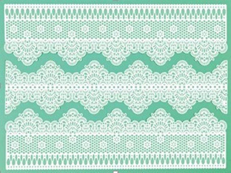 High Quality Silicone Fondant Mat Kitchen Flower Pattern Lace Mold For Cake Decorating
