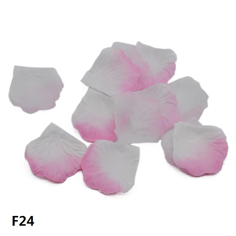 500 шт. лепестки роз для девочек, искусственные лепестки из искусственного шелка для свадебных конфетти, вечерние украшения для мероприятий - Цвет: 24