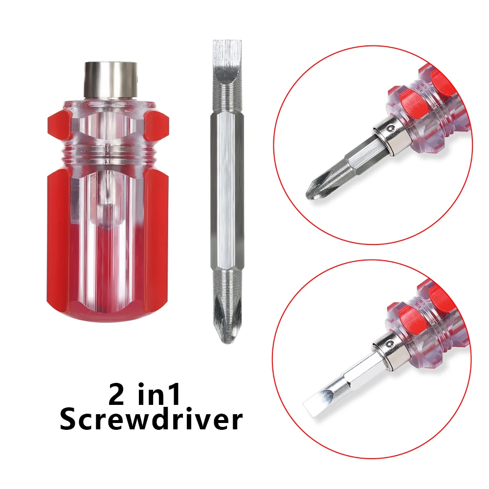 

Portable Multi-function Universal Dual Heads Repair Tools Kit Flat/Torx Shaped 2 In 1 Screwdriver