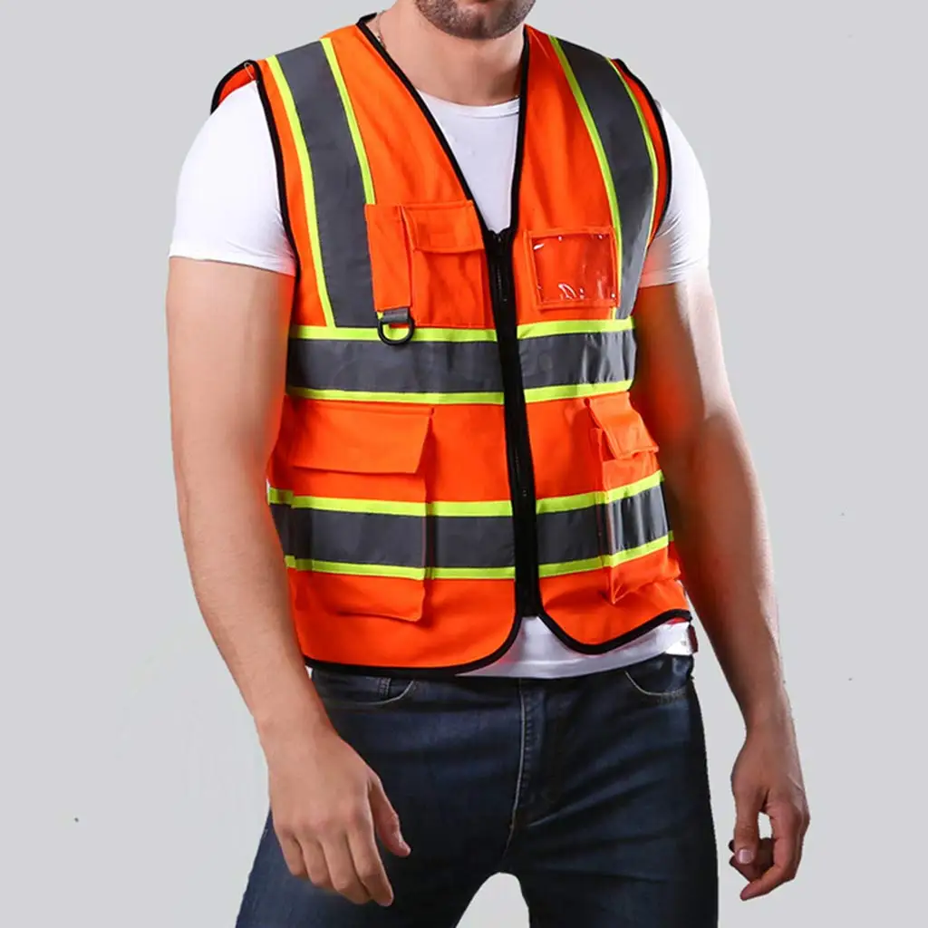 Hot Unisex Reflective Vest Workwear Provides High Visibility Day Night Running Cycle Warning Child Safety Vest Free Size