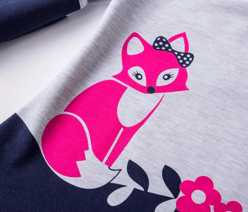 2018 fashion new baby girls dress long sleeve autumn winter infant dresses cartoon cotton giraffe mouse cat rabbit pink blue Gary red kids costume (25)