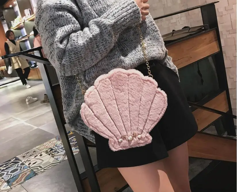 Fashion Women Sweet Seashell Shaped Pearl Cross Body Bag Shell Shoulder Clutch Girls Messenger Handbag | Багаж и сумки