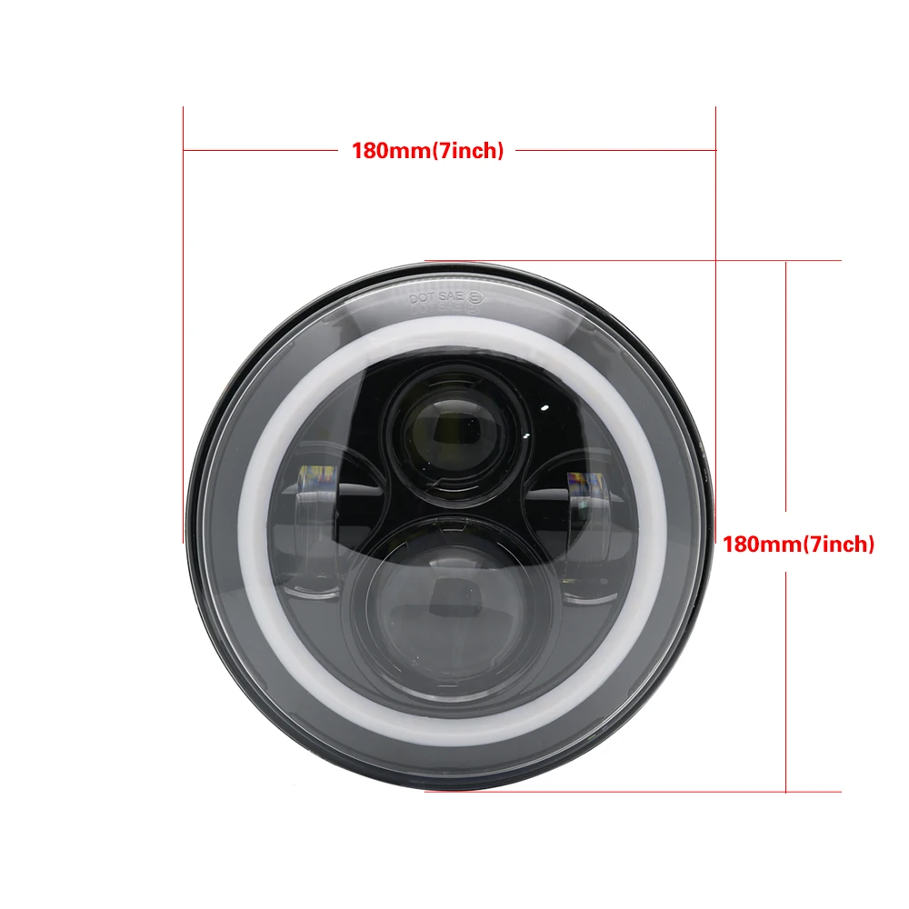 7 дюймов DOT SAE E9 мотоцикл фары с угловым глазом светодиодные фары 7 дюймов корпус лопасти отделка кольцо " кронштейн, крепление для фары