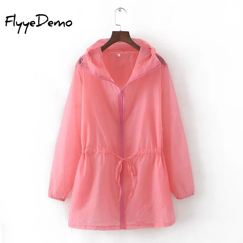 Summer Thin White Hooded Sunproof Cardigan Beach Blouse Sunscreen See Through Basic Jacket Coat Women Girl Bigger Oversize