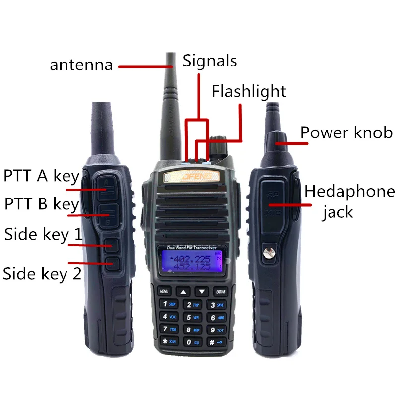 6 шт высокое Dual Band 8 Вт иди и болтай Walkie Talkie Baofeng UV 82 домофон 128CH Портативный Ham Радио