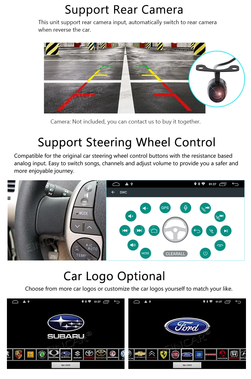 Cheap Android 8.1 Car Radio in dash Bluetooth GPS Navigation Head Unit Support Steering wheel control FM/AM/RDS Wifi/3G/4G/DVR 7 inch 4