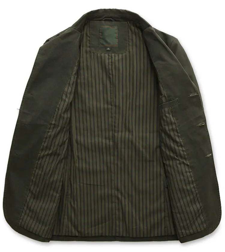 Высокое качество S-4XL Для мужчин куртка повседневная брендовая чистого хлопка цвета хаки блейзер пальто человек Весенний костюм пальто мужской черный тонкий пиджаки