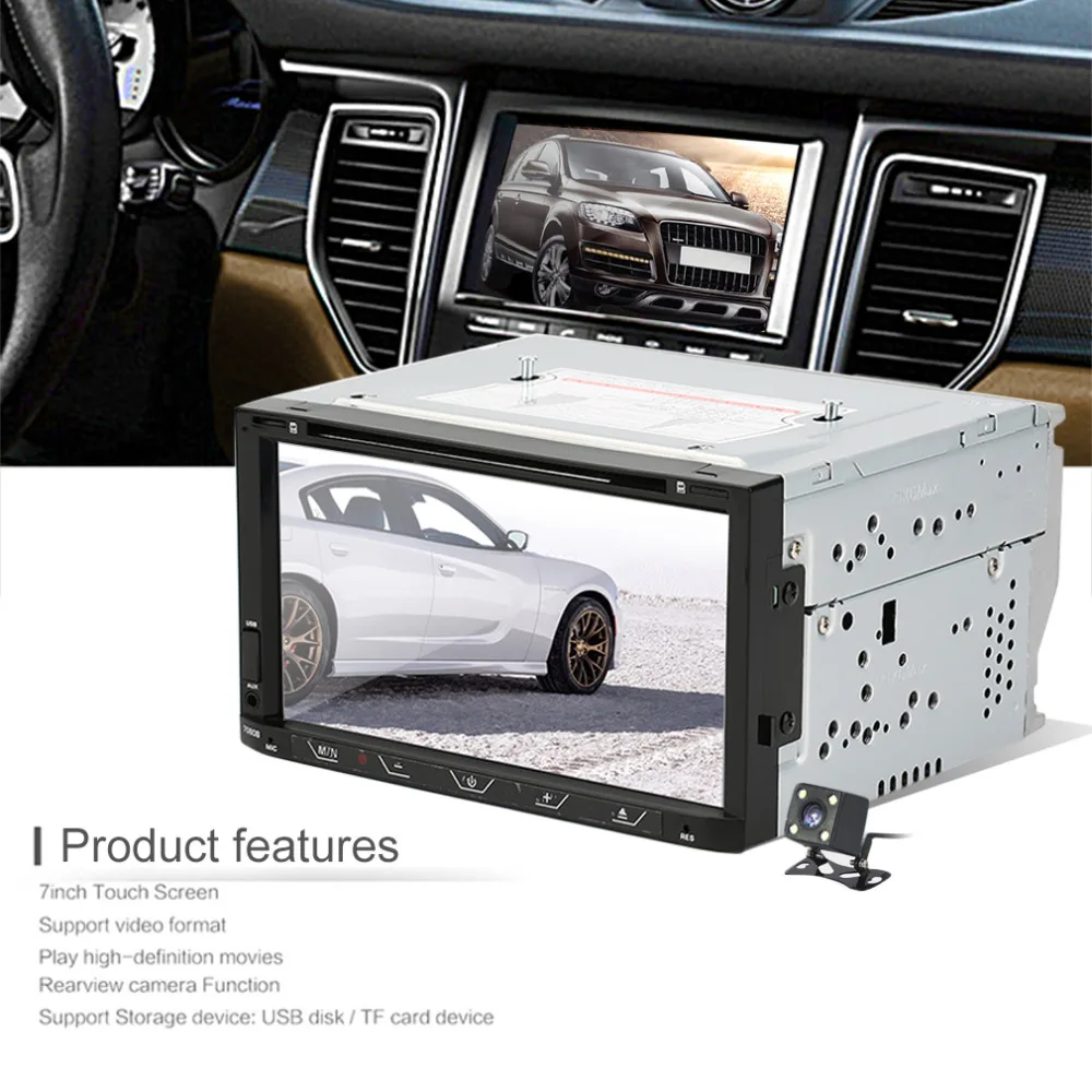 7 Inch TFT Professional Touch Screen Double Din Bluetooth Vehicles Auto